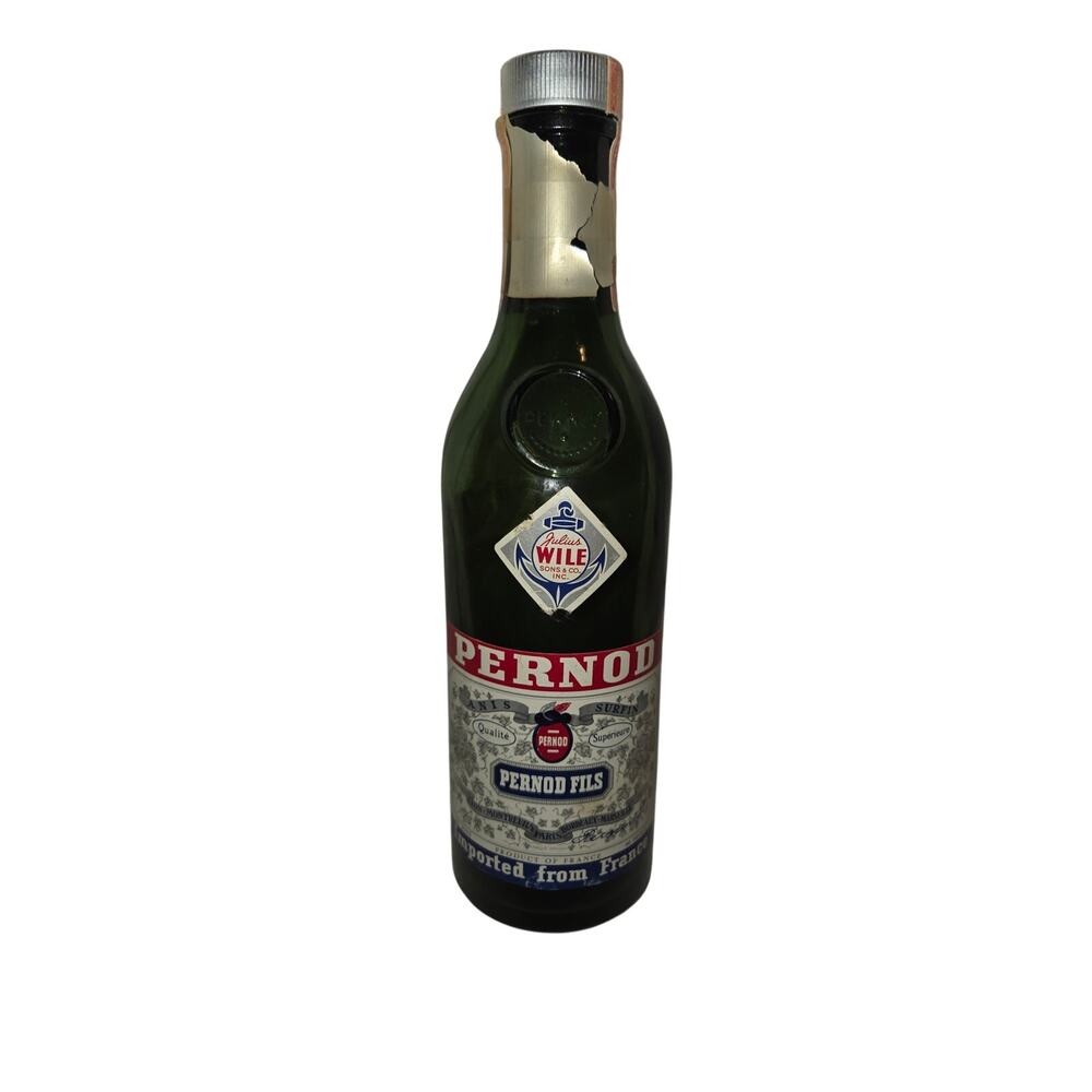 Empty antique 4/5  Pernod bottle